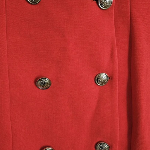 Morgan de Toi sleeveless blazer dress, coral red, size 40 M-L