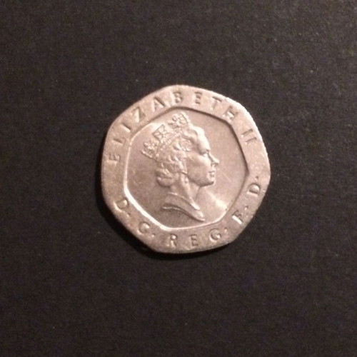 England 20 pence coin 1996 used