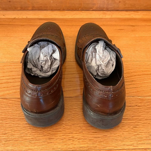 Single monk leather loafers like new, brown, size 44