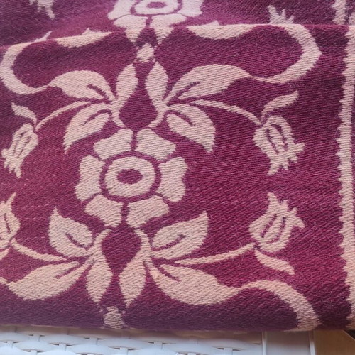 Machine-woven wool runner rug 260x74 cm, 60 years old