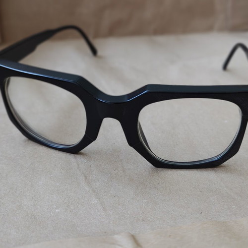 Kuboraum Maske K12 handmade black horn frame model 2014, like new