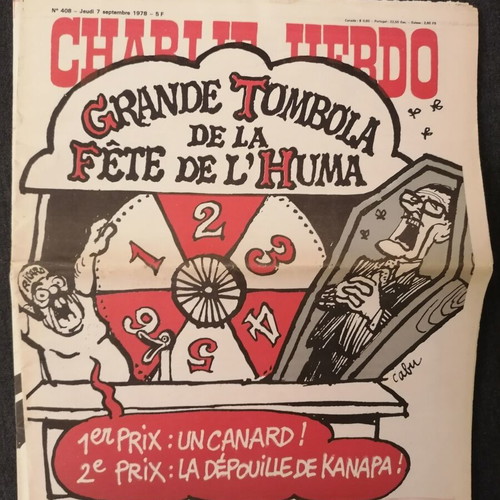 Charlie Hebdo satirical magazine used, 3 issues from 1978