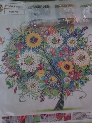 Diamond Painting Craft Kit "Summer Tree" with special shapes