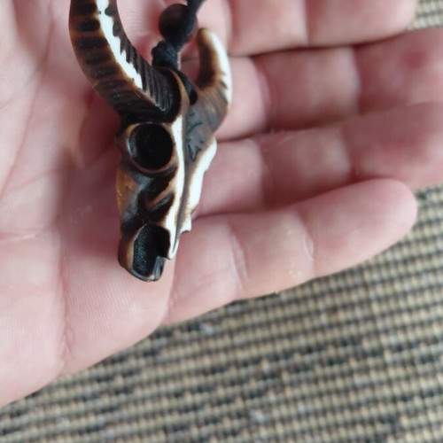 Buffalo Skull Pendant new with ethnic tribal design
