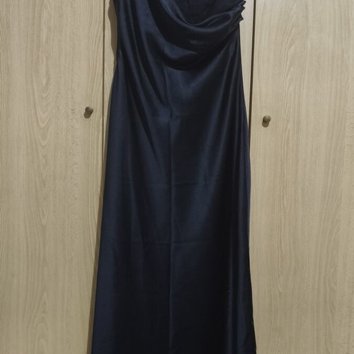 Zara satin dress, black, size L