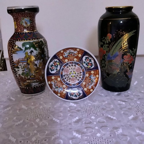 Decorative vase set like new, height 20 cm