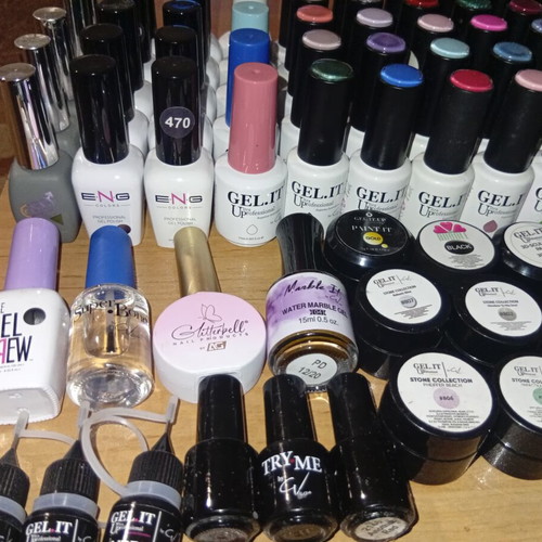 Gel Nail Polish Lot of 91 Items with Unique Colors and Effects