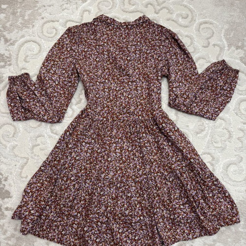 Stradivarius Floral Vintage Dress Like New, Brown and Pink