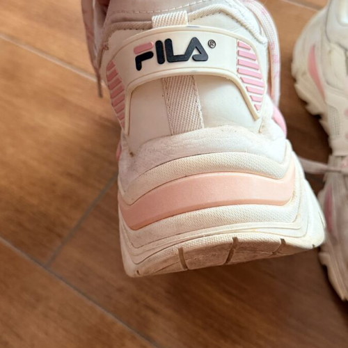Fila athletic shoes like new, size 41.5, white and pink