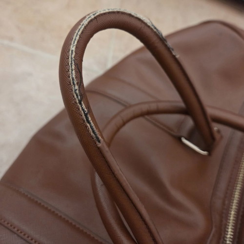 Mario Valentino Brown Weekend Duffle Travel Bag used
