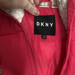DKNY fuchsia puffer jacket, size L