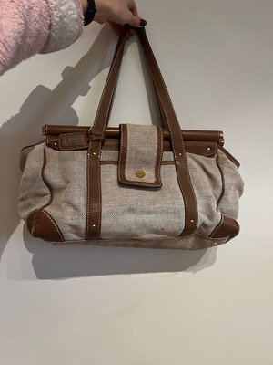 Armani Jeans τσάντα χειρός μεταχειρισμένη, μπεζ, μεγάλη χωρητικότητα