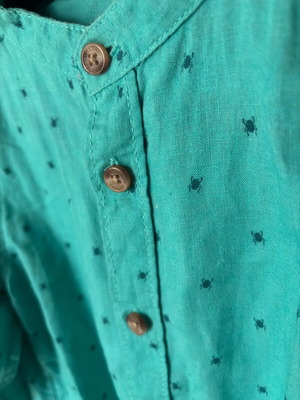 Πουκάμισο παιδικό in extenso σαν καινούργιο, τιρκουάζ, μέγεθος 5