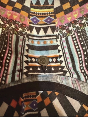 Attrattivo Boho Maxi Dress like new, colorful geometric patterns, Size M