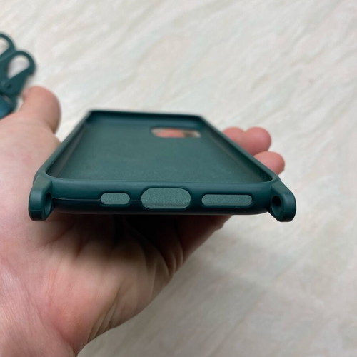 Silicone case with CarryHang Sonique strap for Apple iPhone 11 Pro dark green new
