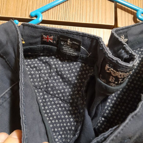 Battery men's cotton pants size 36, navy blue