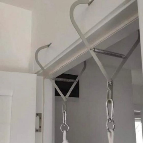 Door swing hooks for baby cradle