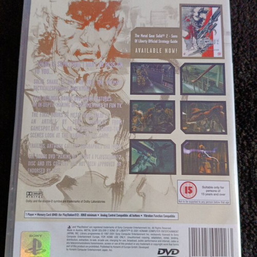 metal gear solid 2 ps2