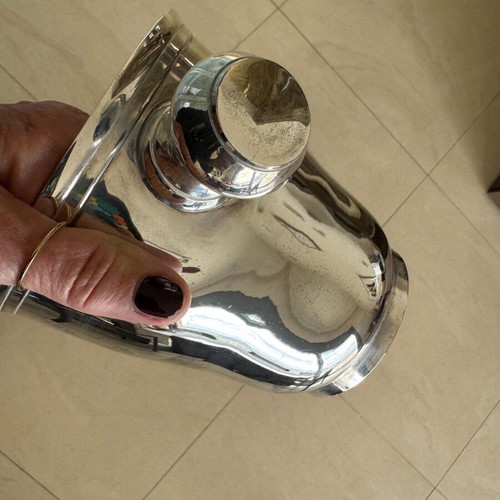 Silver-plated ice bucket used, heavy construction