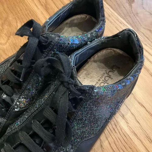 Byblos Women's Leather Black Sneakers Used, Size 39