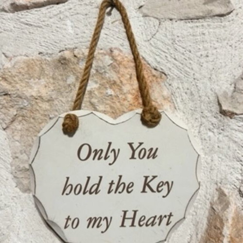 Wall Art “Only You Hold the Key to My Heart” like new