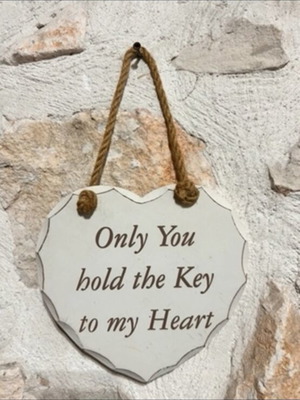 Wall Art “Only You Hold the Key to My Heart” like new