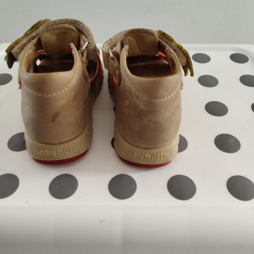 Babybotte leather sandals size 22 like new, multicolor