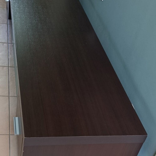 Index TV stand with two drawers, wood effect