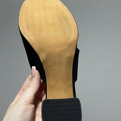 Marco Tozzi mules new, suede, size 38, black