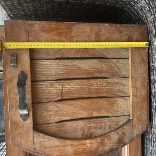 Wooden window shutters set of 3 with new screens, like new, brown