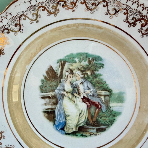 Vintage Keramikos plates set of 4, used