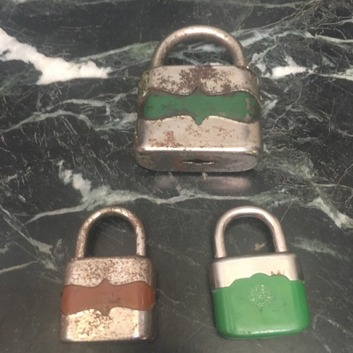 Old locks used, set of 3 pieces