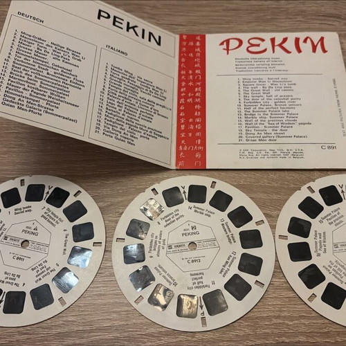View-Master 3D GAF Pekin Peking China reels set like new