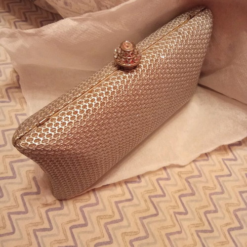 Clutch silver new shoulder bag for evening occasions