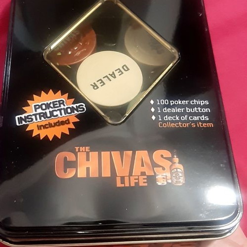 Poker set Chivas new in tin box