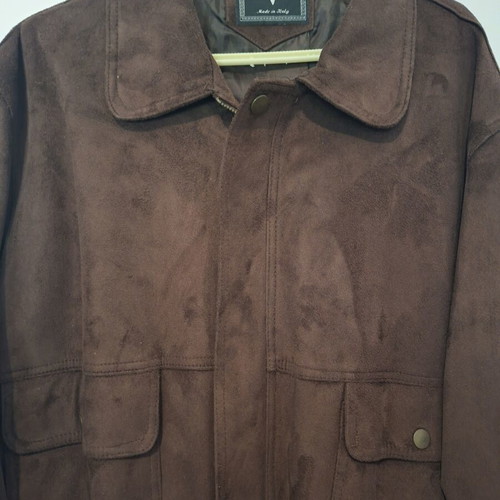 Alta Moda Suede Jacket Made in Italy Large, like new, brown