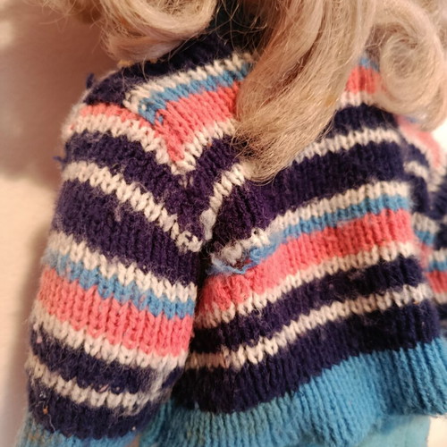 Vintage Cabar Cicciobello doll 70's, used, 45 cm plastic