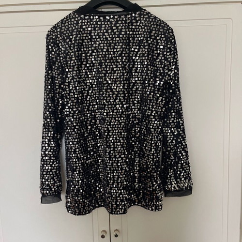 Sequin blouse like new, size M, black