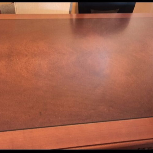 Handmade solid wood dining set with 6 chairs, like new
