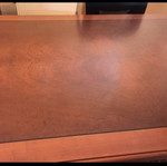 Handmade solid wood dining set with 6 chairs, like new