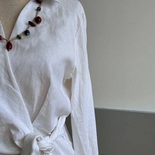 Most Wanted Amsterdam white linen dress, size M