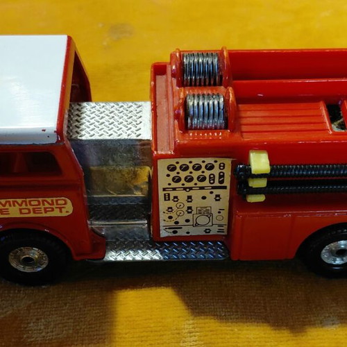 Corgi Mack CF Fire Pumper toy truck, Hammond Fire Dept.