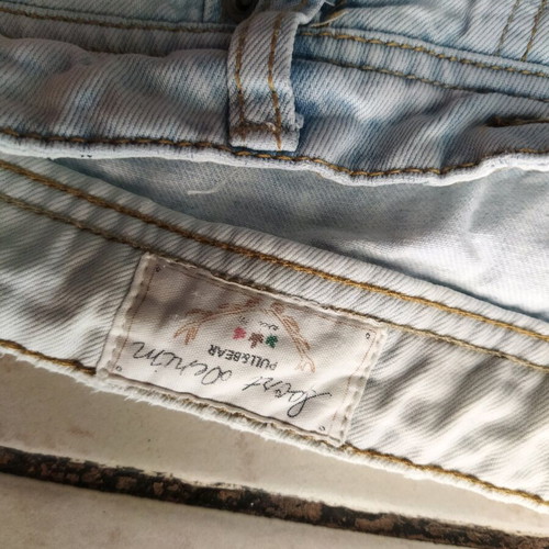 Pull & Bear denim shorts used, light blue