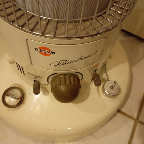 Kerosun Rainbow kerosene heater used, clean fuel
