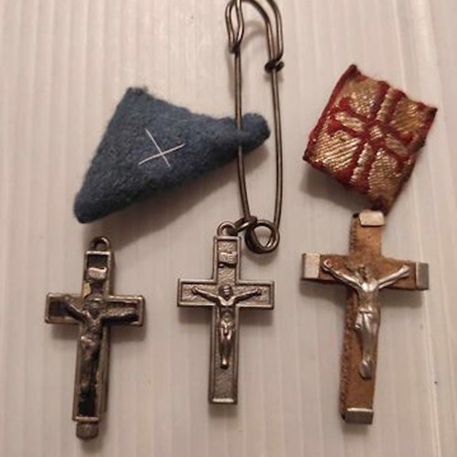 Cross amulets used, set of 3, Meteora, Tinos, Jerusalem