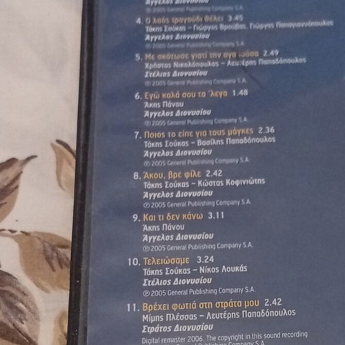 Stratos Dionysiou Tribute CD, 20 Laiko Hits