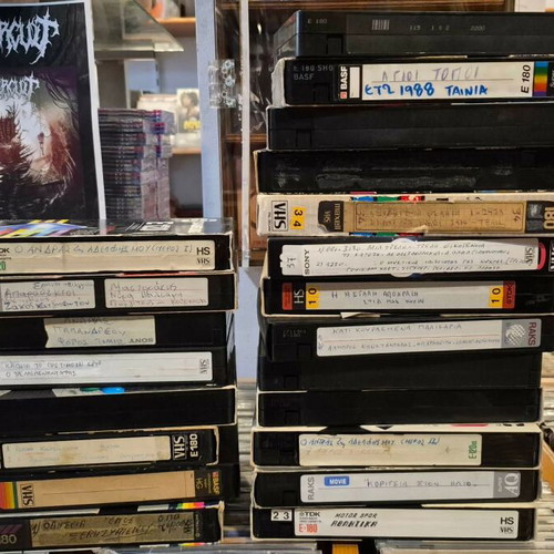 VHS video cassettes, pack of 21, Greek TV recordings 80s-90s