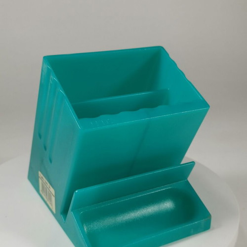 Vintage Leitz 5317 desk organizer pencil holder turquoise like new