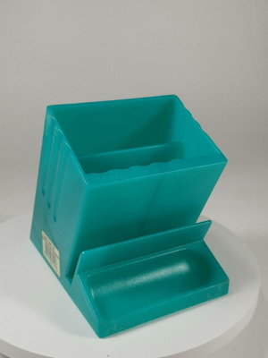 Vintage Leitz 5317 desk organizer pencil holder turquoise like new