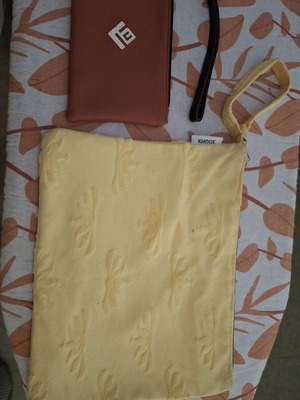 Σετ 2 τσάντες χειρός Lovely Handmade σαν καινούργιο, καφέ και κίτρινο